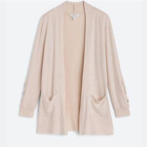 Market & Spruce Camila Brushed Knit Sleeve Detail Cardigan
